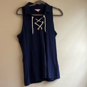 LILLY PULITZER NAVY nautical blouse